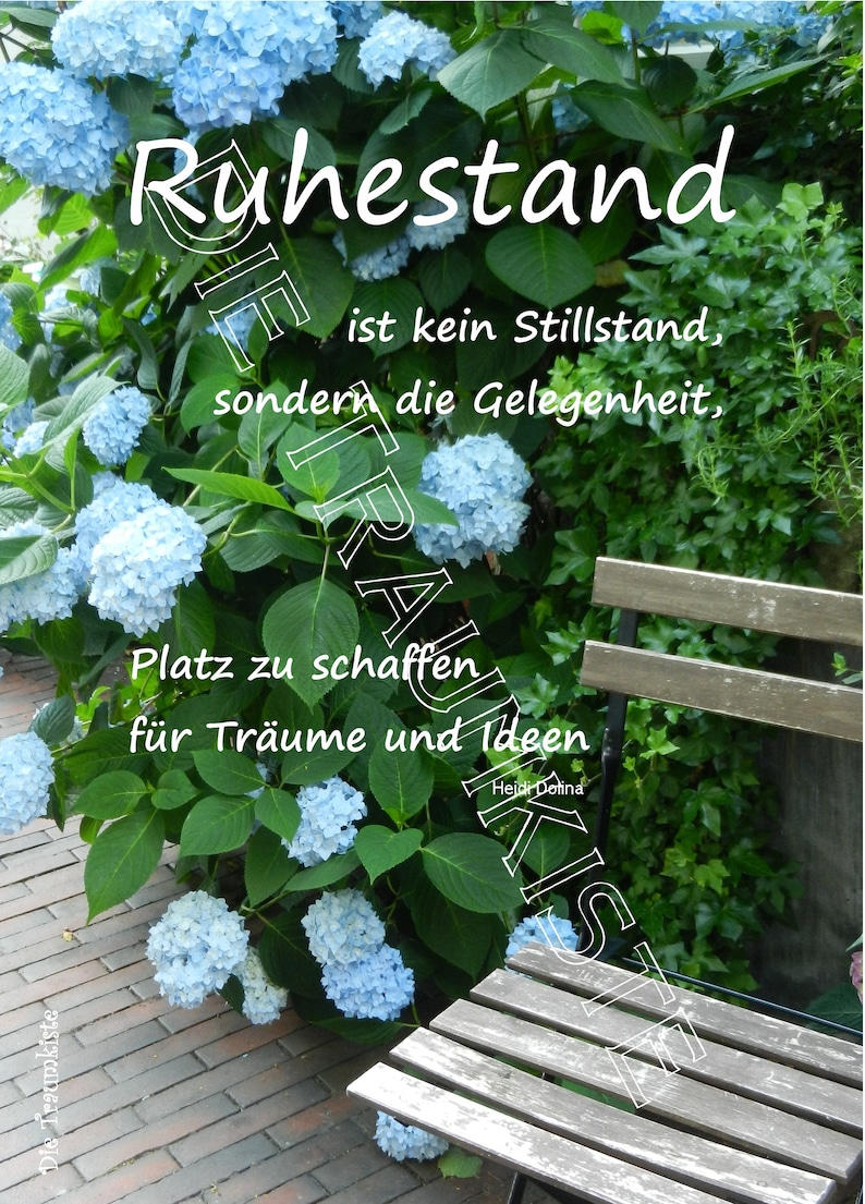 Ruhestand KarteHortensie Stuhl TH0056 Bild 1