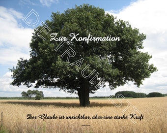 Konfirmationskarte "Baum" TF0010