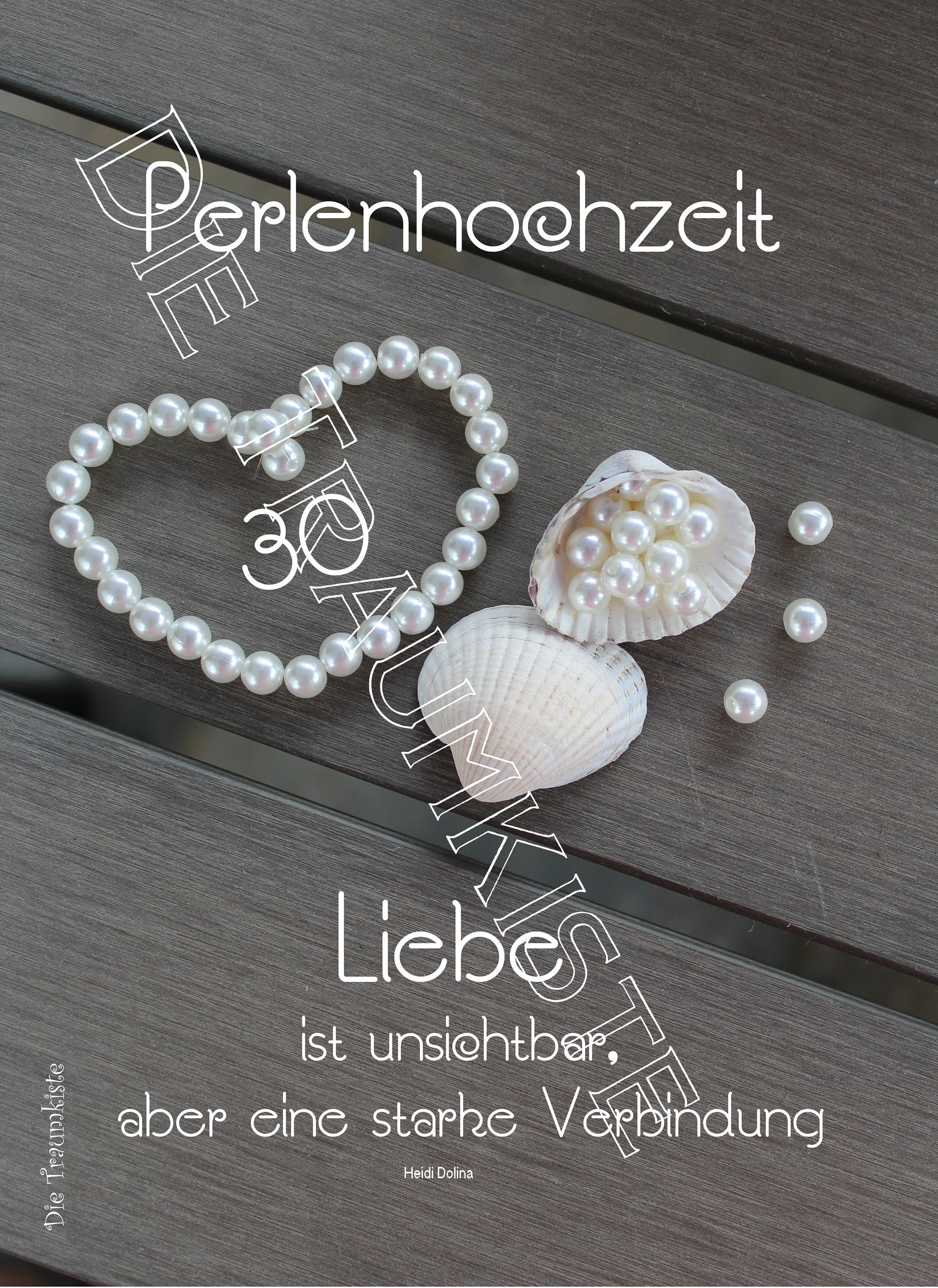 Perlenhochzeit Karte "Perlen Muscheln 3 " TD0072 Etsy.de