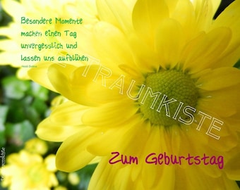 Geburtstagskarte "Blüte gelb 3" TA0017