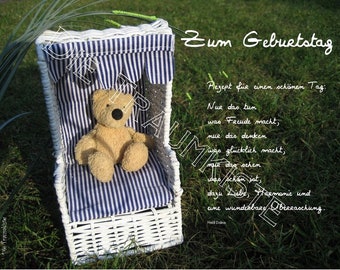 Geburtstagskarte "Teddy Strandkorb 3" TA0034