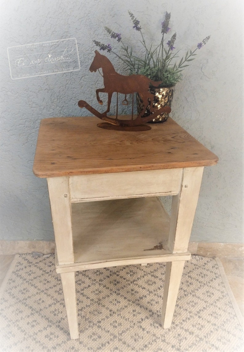 Side Table From France Storage Table Kitchen Table Shabby Etsy