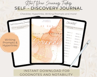 Self Discovery Journal, Mindfulness journal, Digital journal, Self love journal, Journal for Goodnotes, Self care digital planner, ipad