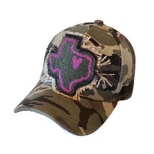 Magenta Texas Camo baseball hat