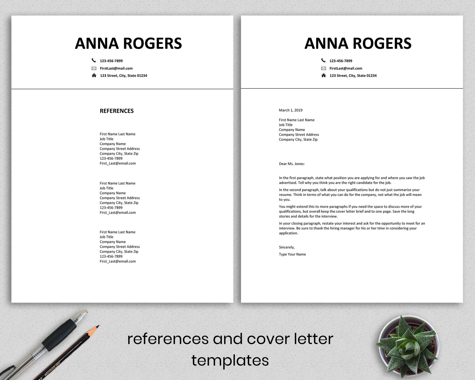 resume-template-word-first-job-cv-template-one-page-resume-etsy