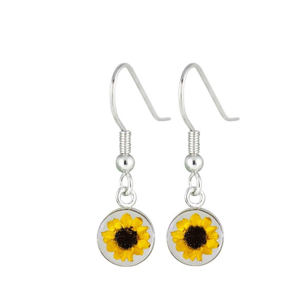 Small sunflower earrings clearance