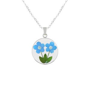 Forget-Me-Not Necklace, Medium Circle, Transparent