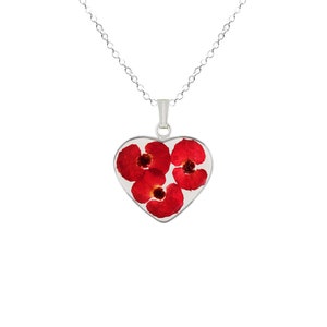 Crown of Thorns Necklace, Medium Heart, Transparent