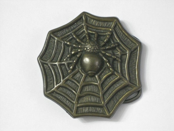 1980s Spider Spiderweb Belt Buckle New