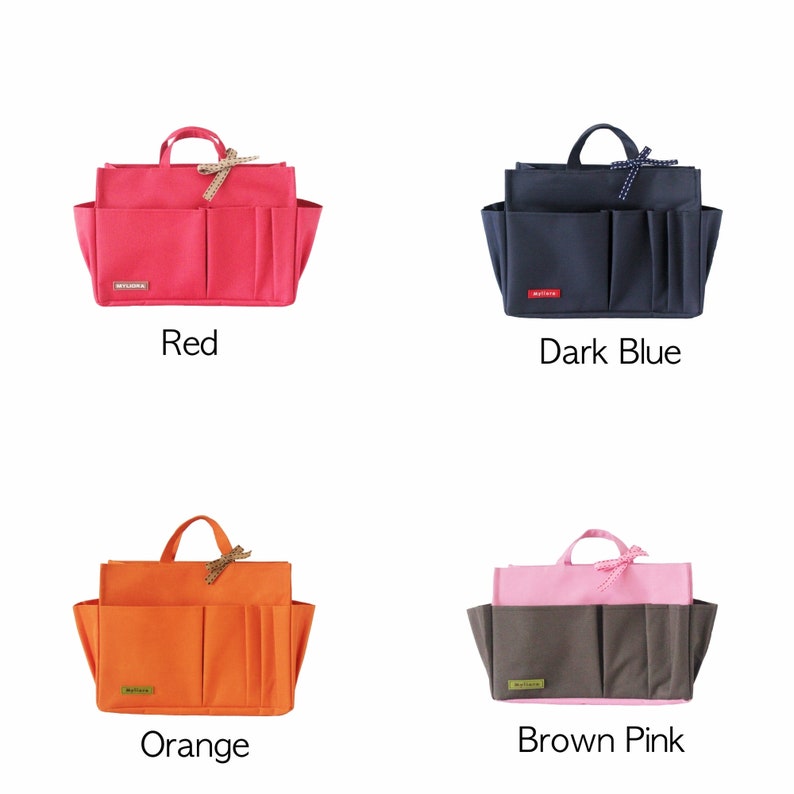 Waterproof sturdy bag liner organiser, large size. Lightweight and perfect for any bags with 11 compartments. Protect your inner handbags from liquid stains and keep everything visible-neatly arranged. Dimensions: L.25 x h.18 x w.12cm. High Quality.