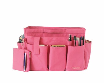 For Neverfull Inside Out MM GM - Premium Bag Liner Organizer with ZIP + Small Pouch - Lightweight - 15 Compartments - 5 Colours