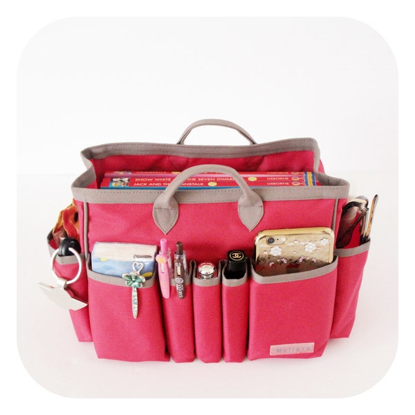 Premium Bag Insert Organizer für jede Handtasche - Leicht und robust - 12-13 Fächer - XXL / Medium Sizes