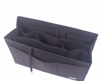 Fits Travel Keepall 45 50 55, WATERPROOF Bag Liner Organizer + Base Shaper - Sturdy, 17 Compartments, Black