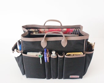 Bag Insert Organizer + Coin Purse + Base Shaper, Lightweight & Sturdy, 12-13 Compartments, XXL / M Sizes, 8 Colours