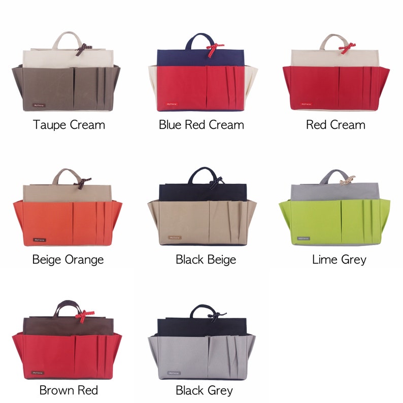 Waterproof sturdy bag liner organiser, large size. Lightweight and perfect for any bags with 11 compartments. Protect your inner handbags from liquid stains and keep everything visible-neatly arranged. Dimensions: L.25 x h.18 x w.12cm. High Quality.