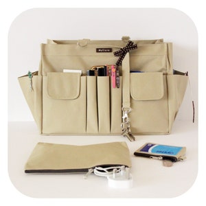 Taschen Organizer für Handtasche, Fits Daily Battle Tote Bags 41 37 32 27, Waterproof Bag Organiser, Lightweight and Sturdy, 15 Compartments