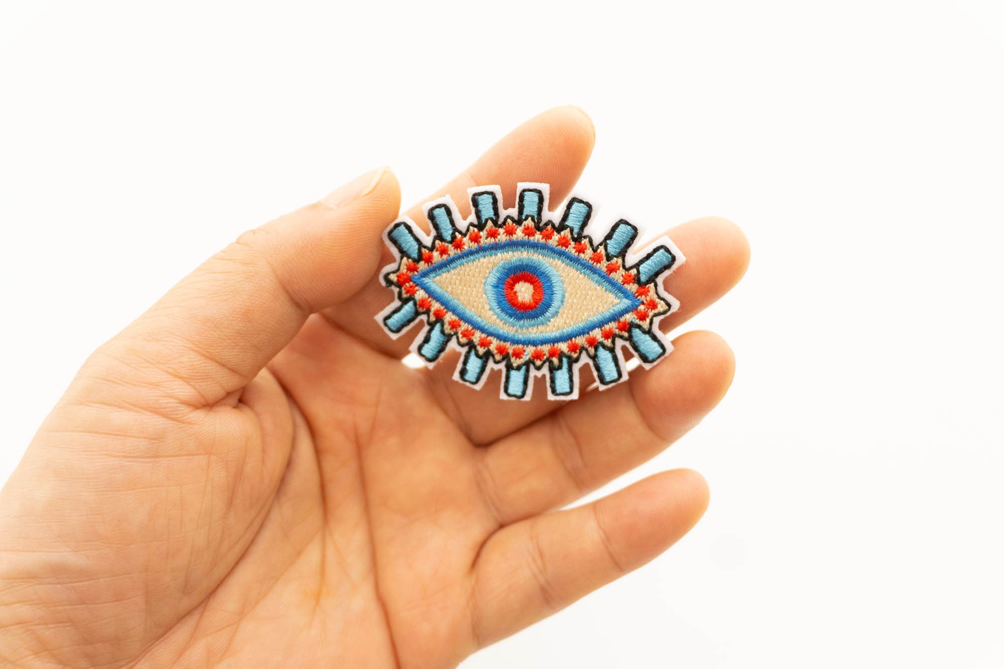 Evil Eye Iron On Patches Embroidery Evil Eye Patch Applique Etsy