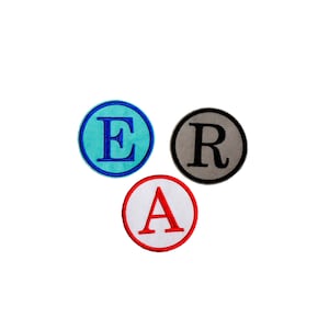 Custom Monogram Embroidery Patches, Personalized Iron-On Sew on Initial Monogram  Patches for Hat Backpack Jackets - 3&quot; Circle