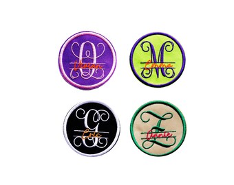 Personalized Monogram Patch: Custom Embroidered Iron-On Name Tag