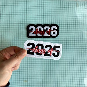 Custom Class of 2025 Embroidered Patches, Graduation Year Personalize Gift, Iron On Sew On Patch for Backpack Jacket Garment