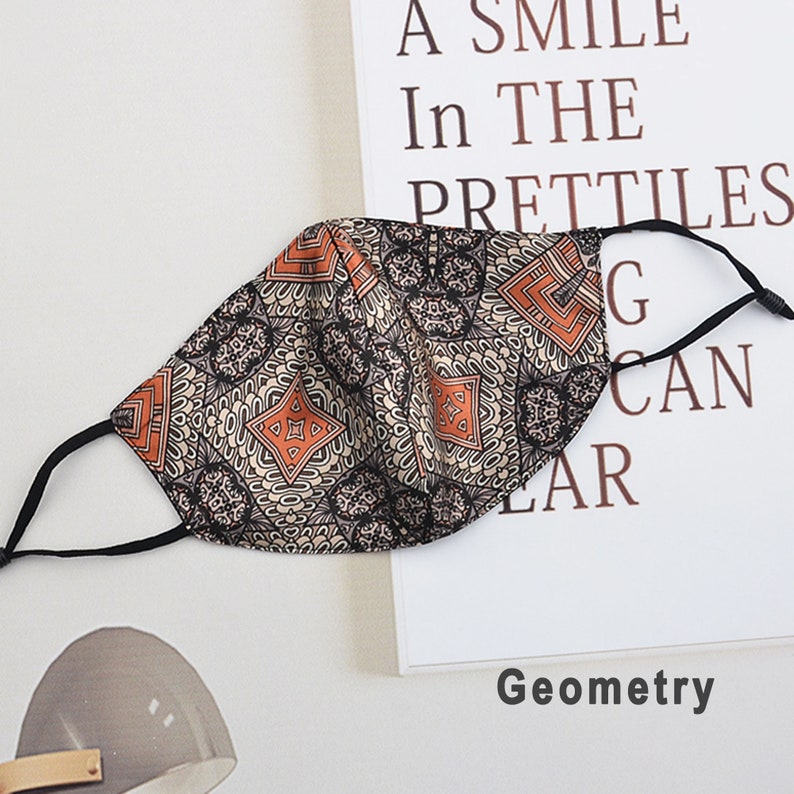 Silk Face Mask With Filter Pocket Breathable Summer Mask With Etsy