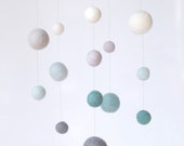 Mobile Baby, Mobile, Baby Mobile, Spherical Mobile, FeltMobile, Felt, elsemir.de, Nursery, Baby, Wood Mobile, Gift Birth
