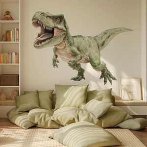 T-Rex ウォールステッカー - 子供部屋用のリアルな恐竜 - 先史時代の装飾 XXL