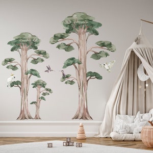 SAFARI TREE Kids Wall decal / African nursery decor /Jungle Wall Stickers