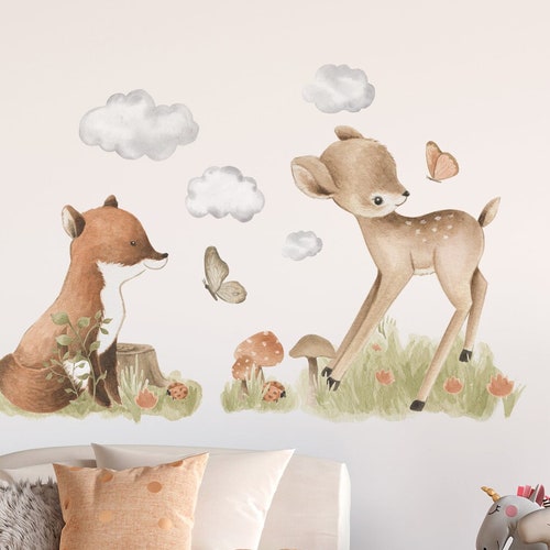LITTLE ONE TREE Wall Decal Forest Animals / Nursery Woodland / Etsy