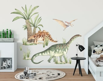 PRÉHISTOIRE Jobaria / Dinosaures / Stickers muraux pour enfants / Palmiers / Arbres