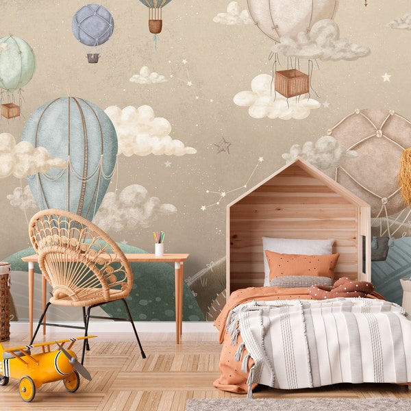 Hot Air Balloon Wallpaper Etsy