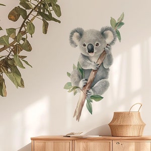 Adesivi murali a forma di orso koala - Decorazione murale a forma di orso koala - Decorazione per la cameretta dei bambini