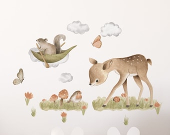 LITTLE ONE Wall decal Forest Animals / Nursery Woodland / forest Friends wall stickers