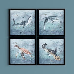 SEAWAY MixPix® - Set di grafiche murali con animali marini per bambini