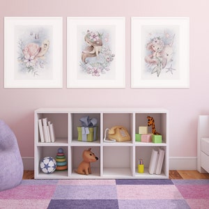 MEERJUNGFRAUEN Set mit 3 selbstklebenden Postern für ein Mädchenzimmer / Poster für Kinder Bild 3