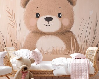 Fluffo Bear Kids壁紙 – 保育園やベビールームにぴったりのかわいい