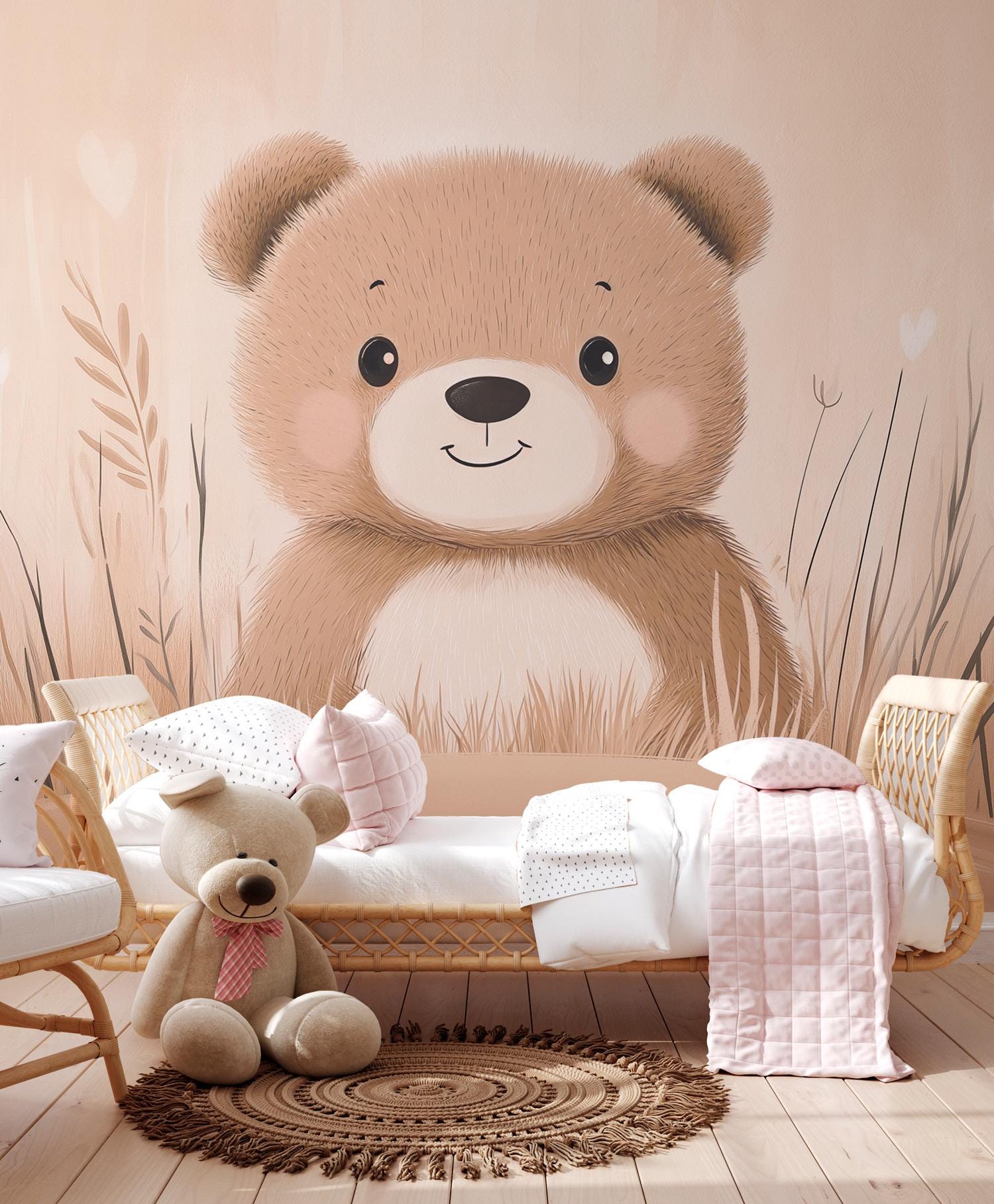 Fluffo Bear Kids壁紙 – 保育園やベビールームにぴったりのかわいい