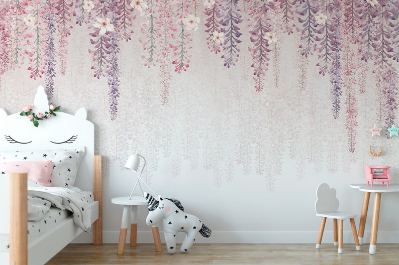 BLOSSOM / Papel pintado de flores, mural de pared botánico, decoración habitación infantil imagen 5