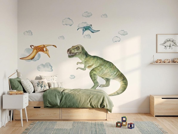 T-Rex Wall Sticker XXL Realistic Dinosaur Wall Decal Tyrannosaurus Nursery Decor Kids Room Dinosaur Wall Art