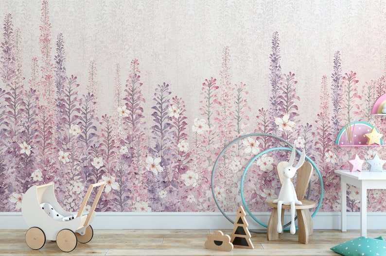 BLOSSOM / Papel pintado de flores, mural de pared botánico, decoración habitación infantil imagen 6