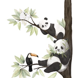 PANDARIUM / Stickers muraux animaux pour enfants / Sticker mural ours panda image 6