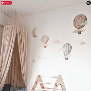 STARDUST Heißluftballon Kinderzimmer Wandaufkleber / Sterne und Wolken Wandaufkleber Bild 7