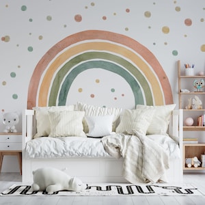 AMICI ARCOBALENO Adesivi murali per bambini / arcobaleno / punti boho immagine 3