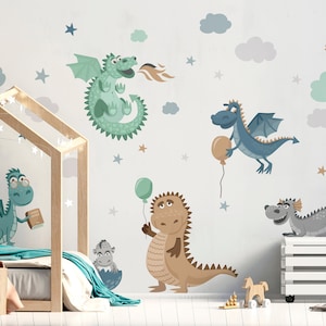 DRAGONS Wall decal for kids / stickers kindergarten / boy's room