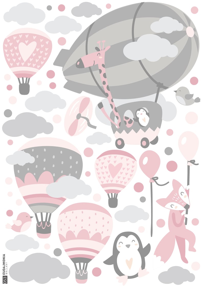 Wandtattoo Kinderzimmer Luftballons BALLONS Wandtattoo Wolken Luftballons Kinderzimmer