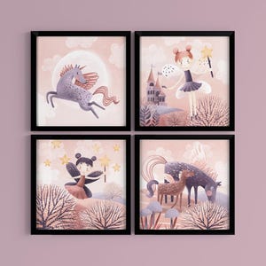 PEGASUS MixPix® - Gráficos de pared de unicornios y hadas para niñas