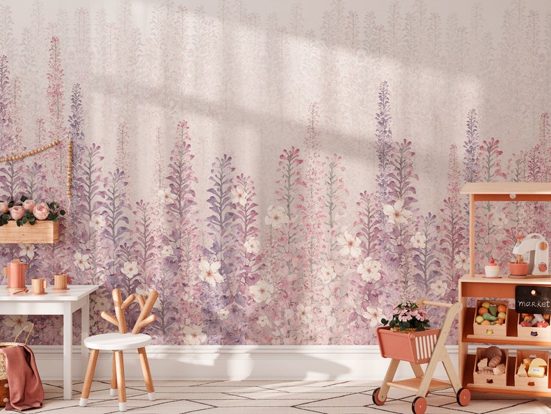 BLOSSOM / Papel pintado de flores, mural de pared botánico, decoración habitación infantil imagen 3