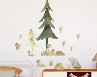 LITTLE ONE TREE Wall decal Forest Animals / Nursery Woodland / forest wall stickers