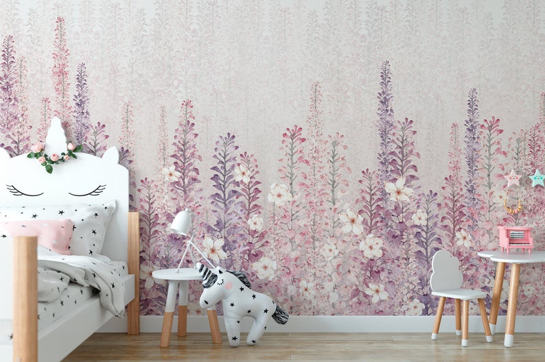 BLOSSOM / Papel pintado de flores, mural de pared botánico, decoración habitación infantil imagen 4