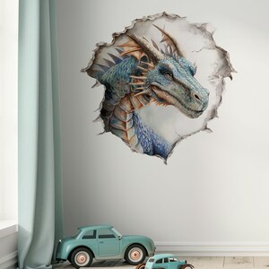 Dragon 3D Wall Sticker - Perfect Addition to Boys Room Decor - Wall ...